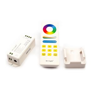Funk LED Controller – 4 Kanal – RGBW – mit Touch-Fernbedienung und Wandhalterung Funk LED Controller – 4 Kanal – RGBW – mit Touch-Fernbedienung und Wandhalterung