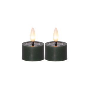 Flamme Flow - Kerzen Set für innen - Grün - Höhe: 5 cm - Batteriebetrieb - Timer - flackernd Flamme Flow - Kerzen Set für innen - Grün - Höhe: 5 cm - Batteriebetrieb - Timer - flackernd