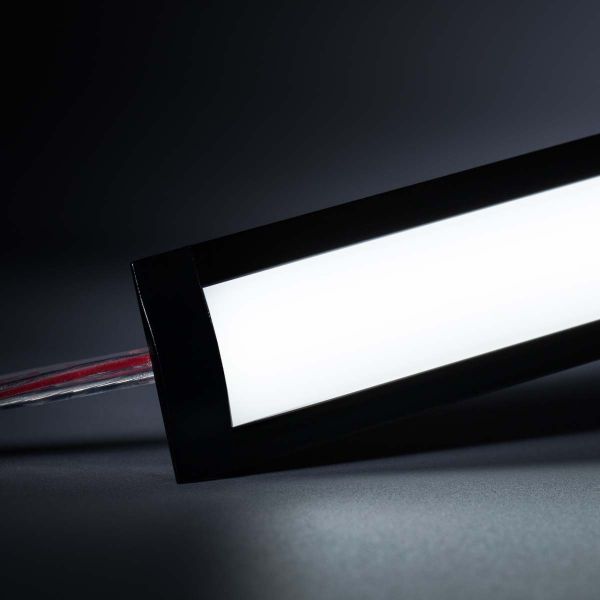 24V Black Line Aluminium Einbau LED Leiste - COB - weiß - diffuse Abdeckung