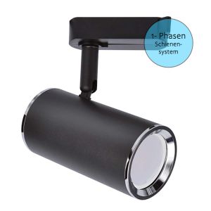230V LED 1-Phasen Schienenleuchte - Megan Tra - 35W - GU10, schwarz 230V LED 1-Phasen Schienenleuchte - Megan Tra - 35W - GU10, schwarz