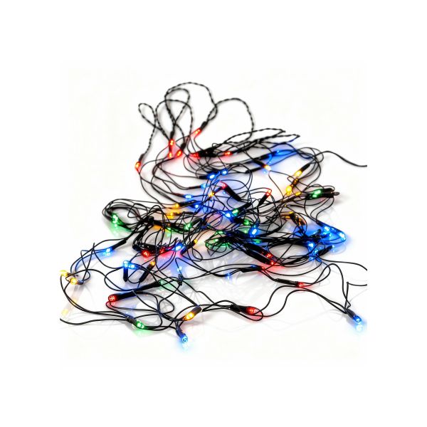 Battery - Lichternetz für außen - 1,5 m - 80 LEDs - Timer - Batteriebetrieb - Mehrfarbig