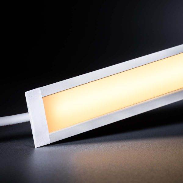 24V White Line Aluminium Einbau LED Leiste - COB - warmweiß - diffuse Abdeckung