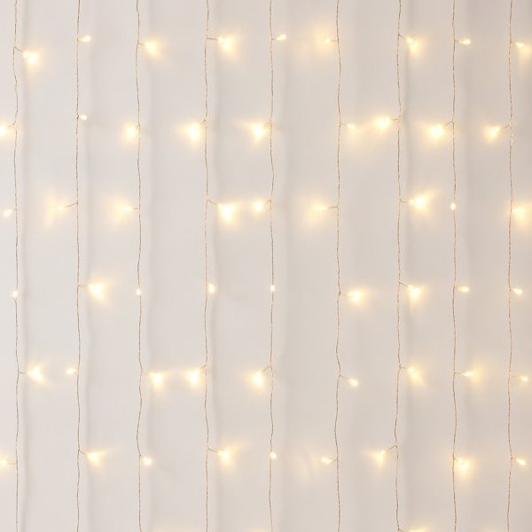 Sherrie - Lichtervorhang für außen - 1 m - 200 LEDs - Netzbetrieb - Warmweiß
