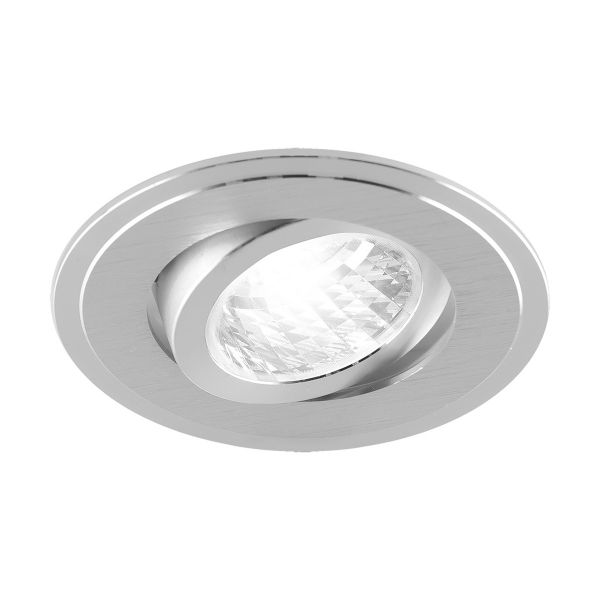 Ideus, LED - Einbauleuchte - silber - 9,2cm - rund