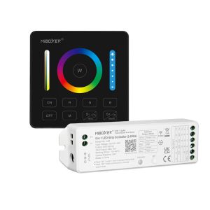 LED Funk Controller Set - 1 Zone - 5 Kanal - RGB+CCT - Fernbedienung (2,4 GHz) LED Funk Controller Set - 1 Zone - 5 Kanal - RGB+CCT - Fernbedienung (2,4 GHz)