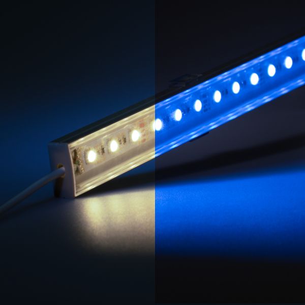 24V wasserfeste Sauna LED Leiste - hitzebeständig - RGBWW - transparente Abdeckung - IP65
