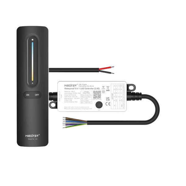 LED Funk Controller Set - 1 Zone - 1/2 Kanal - CCT - Fernbedienung (2,4 GHz) - IP66 wasserfest