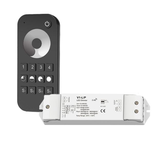 LED Funk Controller Set - 4 Zonen - 1 Kanal - Fernbedienung (2,4 GHz)