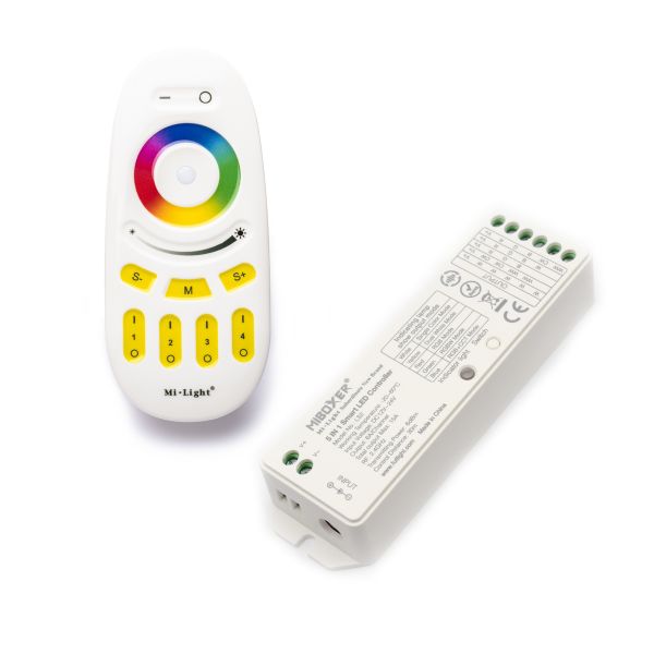 4 Zonen Funk LED Controller – 4 Kanal – RGBW – mit Touch-Fernbedienung