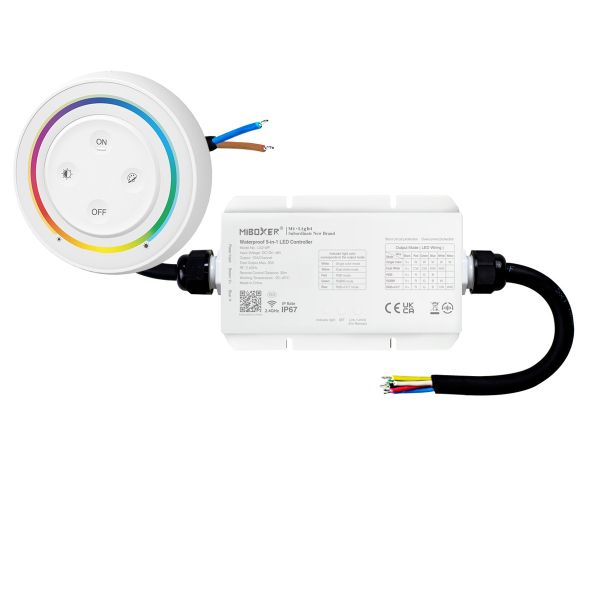 LED Funk Controller Set - 1 Zone - 5 Kanal - RGB+CCT - Fernbedienung (2,4 GHz) - IP67 wasserfest