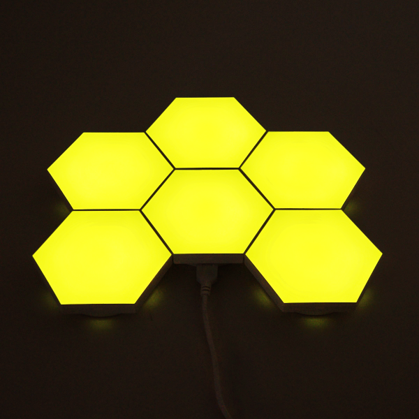 Hexagon LED Wand Panel Set - 6er Set - Tuya App, Sprachsteuerung über Alexa und Google Home