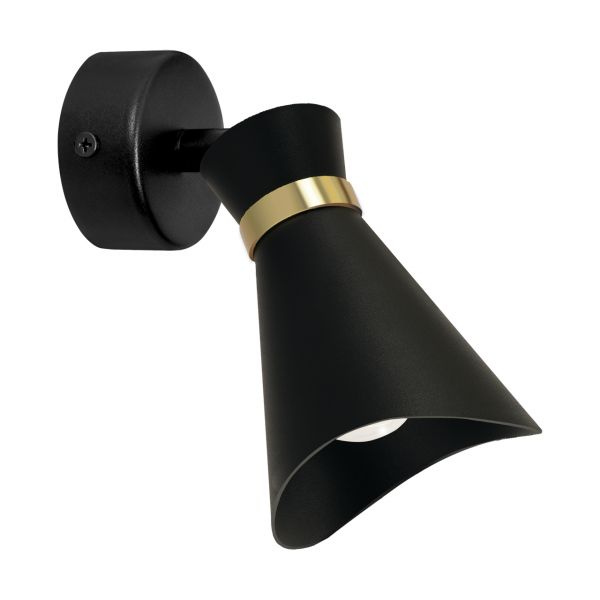 LORETA SPT 1 - Decken Spotleuchte in schwarz/gold - Lichtfarbe: individuell wählbar