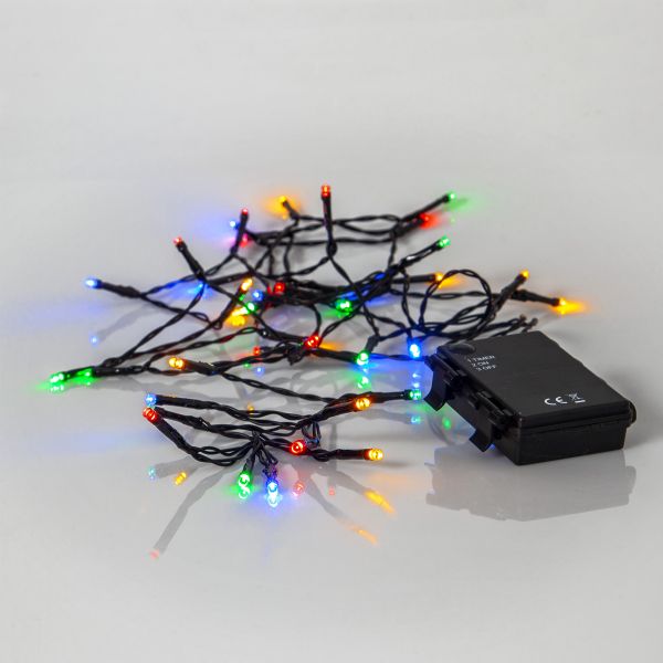 Battery - Lichterkette für außen - 2,8 m - 40 LEDs - Timer - Batteriebetrieb - Mehrfarbig