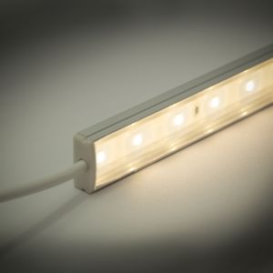 24V wasserfeste Sauna LED Leiste - hitzebeständig - warmweiß - transparente Abdeckung - IP65 24V wasserfeste Sauna LED Leiste - hitzebeständig - warmweiß - transparente Abdeckung - IP65