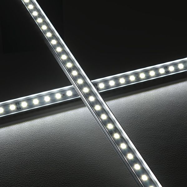 24V wasserfeste Aluminium LED Leiste – weiß – 100cm – transparente Abdeckung – IP65