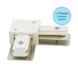 L - Verbinder für 1-Phasen - 230V Stromschienensystem - weiß L - Verbinder für 1-Phasen - 230V Stromschienensystem - weiß