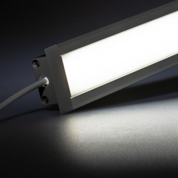 12V Aluminium Einbau LED Leiste – High Power - weiß – diffuse Abdeckung