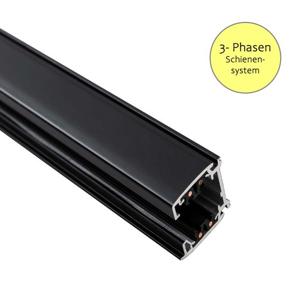 3-Phasen - Stromschiene - 230V - 2m - schwarz