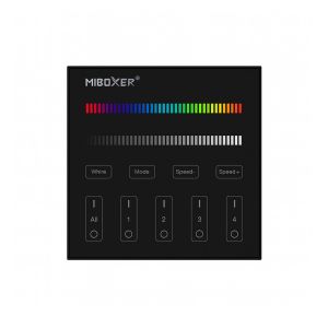 LED Funkfernbedienung - 4 Zonen - 3 bis 4 Kanal - 2,4 GHz - Schwarz - Wandmontage LED Funkfernbedienung - 4 Zonen - 3 bis 4 Kanal - 2,4 GHz - Schwarz - Wandmontage