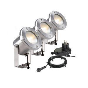 Garden Lights, 12V Wegeleuchte - Catalpa 3er Set - 7,8W, warmweiß, IP44