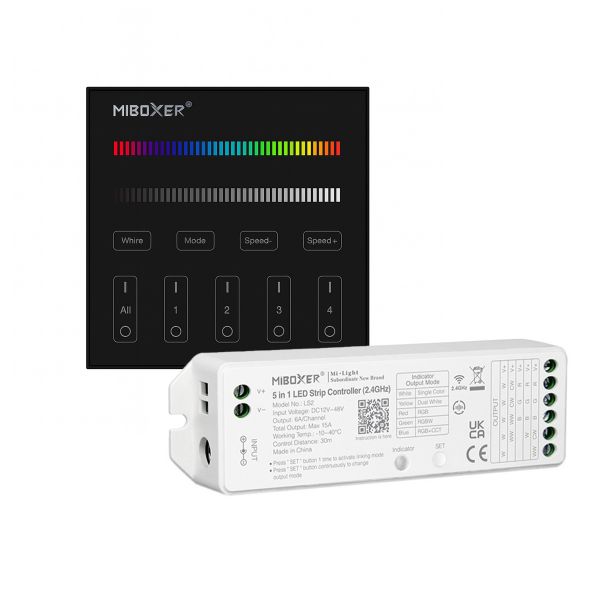 LED Funk Controller Set - 4 Zonen - 4 Kanal - RGBW - Fernbedienung (2,4 GHz)