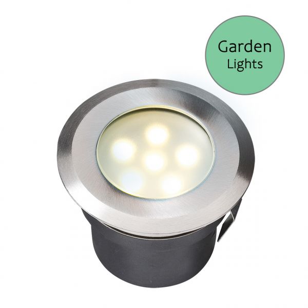 12V Einbaustrahler - Garden Lights - Sirius, 1W, warmweiß, IP67