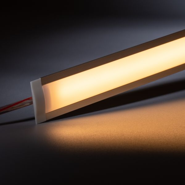 24V Aluminium Einbau COB LED Leiste schmal - warmweiß - diffuse Abdeckung