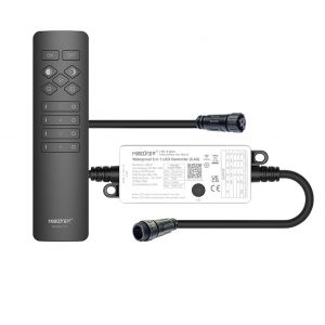 Plug & Play LED Funk Controller Set - 4 Zonen - 1/2 Kanal - CCT - Fernbedienung (2,4 GHz) - IP66 Plug & Play LED Funk Controller Set - 4 Zonen - 1/2 Kanal - CCT - Fernbedienung (2,4 GHz) - IP66