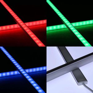 24V Slim-Line Aluminium LED Leiste – RGB – diffuse Abdeckung 24V Slim-Line Aluminium LED Leiste – RGB – diffuse Abdeckung