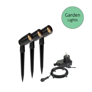 12V Wegeleuchte - Garden Lights - Neso 3er Set, 6W, warmweiß, IP44 12V Wegeleuchte - Garden Lights - Neso 3er Set, 6W, warmweiß, IP44