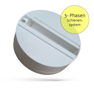 Aufbau-Punktauslass für 3-Phasen Leuchten, weiß Aufbau-Punktauslass für 3-Phasen Leuchten, weiß