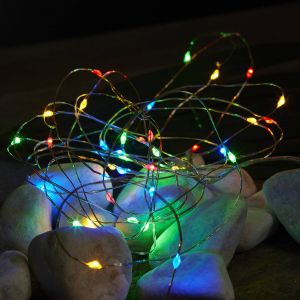 Dew Drop - Deko Lichterkette für innen - 4 m - 40 LEDs - Timer - Batteriebetrieb - Mehrfarbig