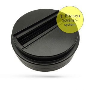 Aufbau-Punktauslass für 3-Phasen Leuchten, schwarz Aufbau-Punktauslass für 3-Phasen Leuchten, schwarz