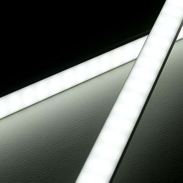 24V High Power Aluminium LED Leiste - weiß - diffuse Abdeckung - bis 3m Länge