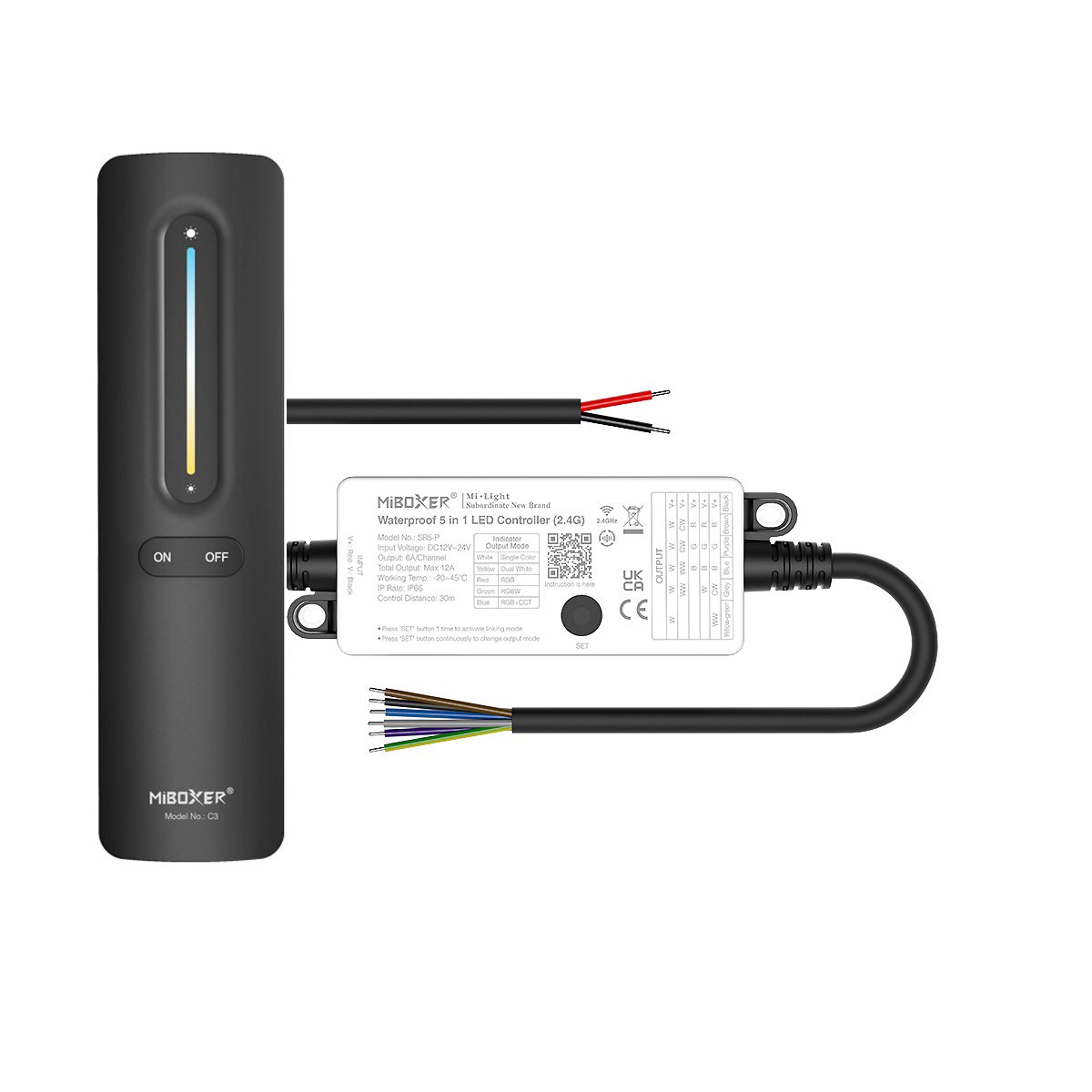 24V wasserfester COB LED Streifen - warmweiß - IP65 - 480 LEDs je Meter ...