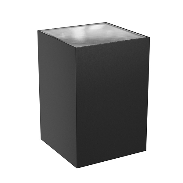 230V LED Wandleuchte Torre, eckig, schwarz - 9W - CCT - 1-flammig - 11,7cm - IP54